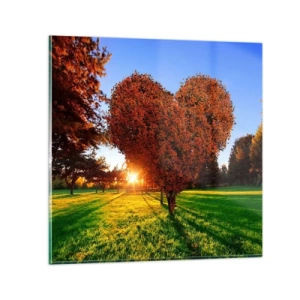 Obraz na szkle - I jak nie kochać jesieni - 50x50 cm