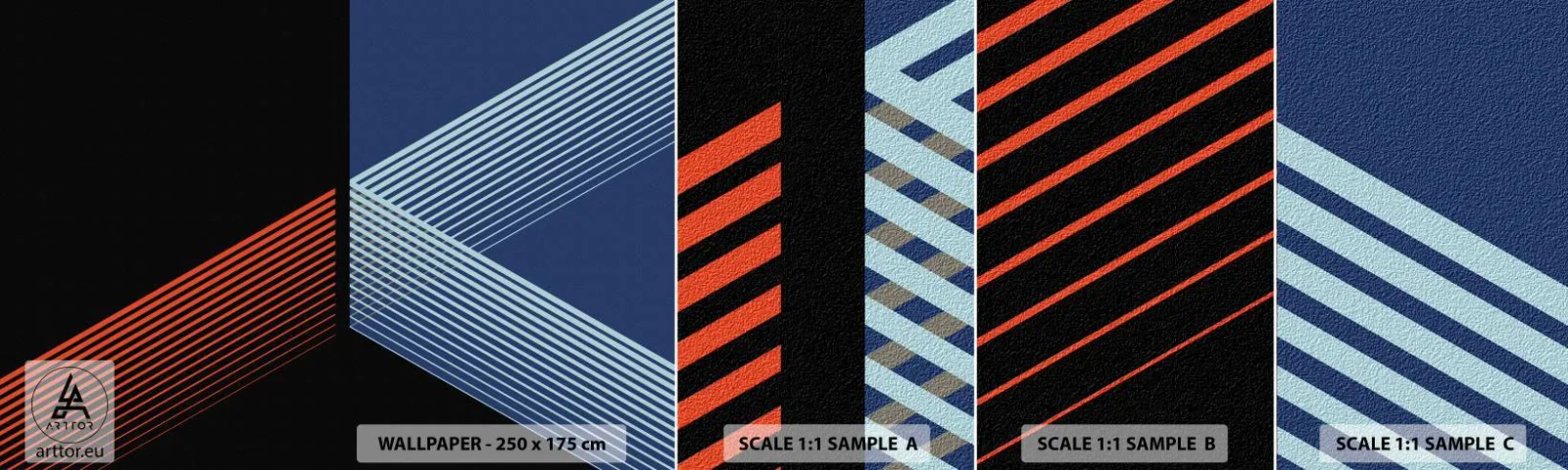 Fototapeta Próbka Samoprzylepna Deluxe Sticker - Prosta historia - Abstrakcja, Sztuka, Lineart - 100x30 cm