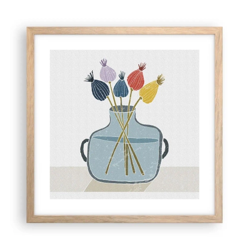 Plakat w ramie jasny dąb - Jak makiem zasiał - 40x40 cm