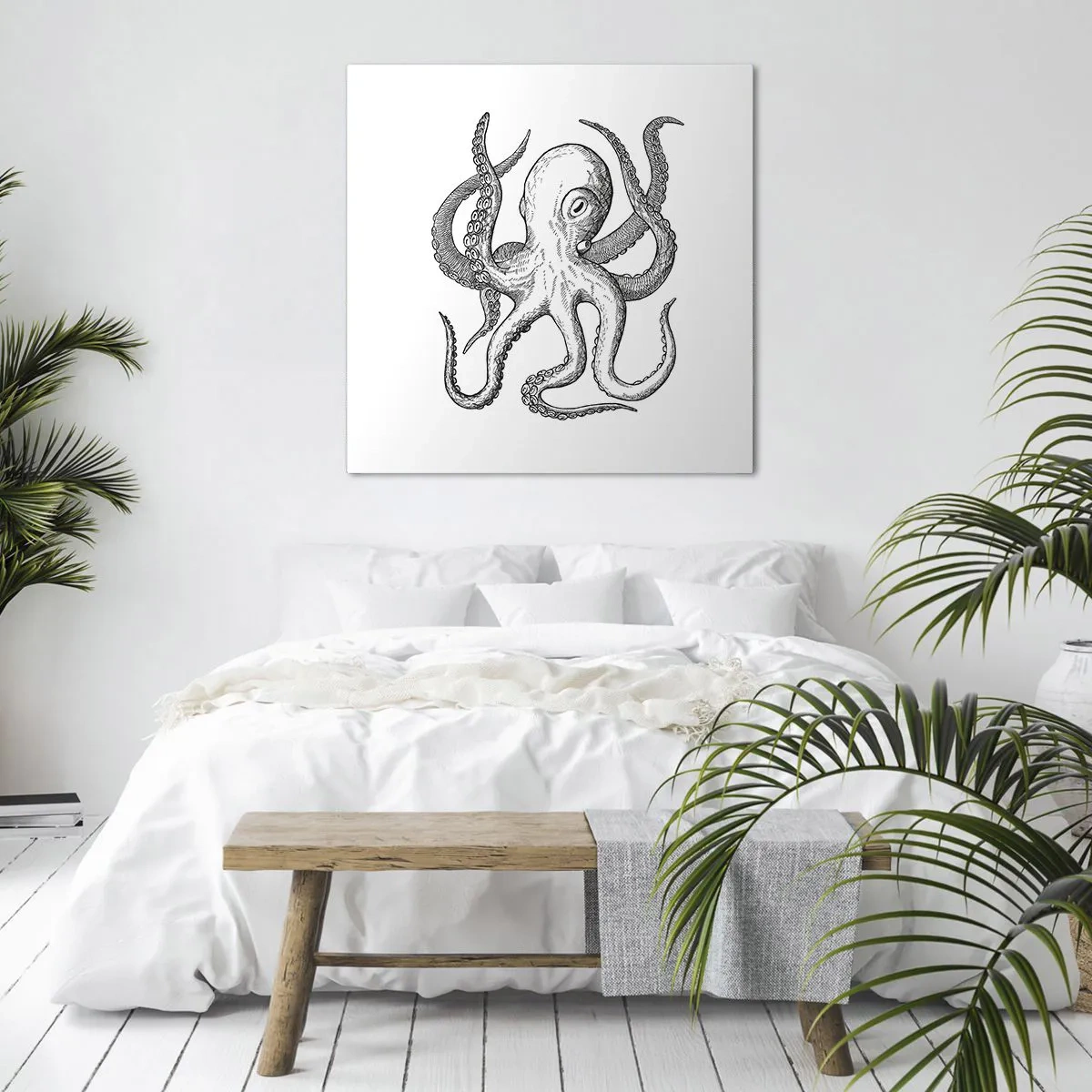 Obraz na płótnie - Tańcząca z falami - 50x50 cm