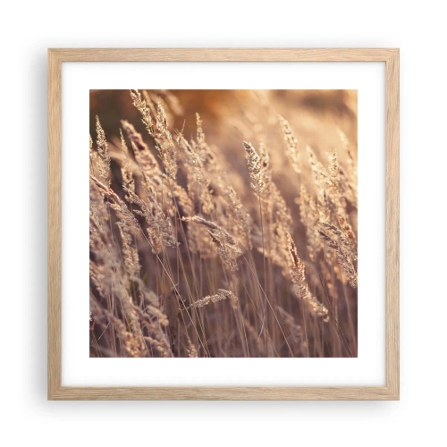 Plakat w ramie jasny dąb - Gotowe na powitanie jesieni - 40x40 cm