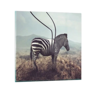 Obraz na szkle - Uwaga! Usterka - 70x70 cm