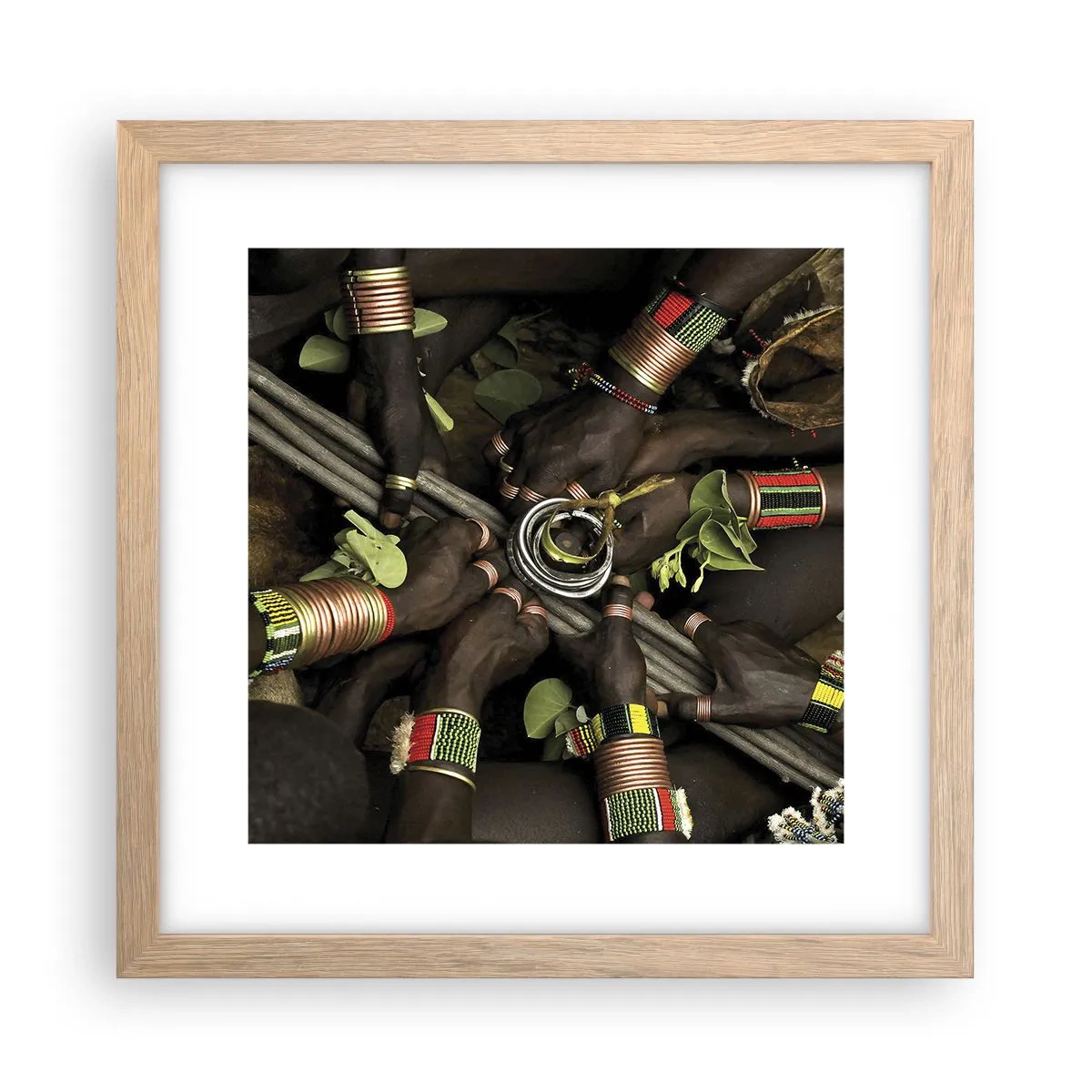 Plakat w ramie jasny dąb - Jesteśmy razem - 30x30 cm