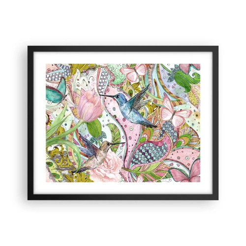 Plakat w czarnej ramie - Wplątane w pnączach - 50x40 cm