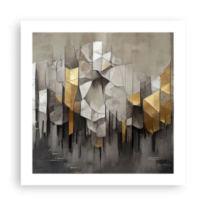 Plakat - Kompozycja z lodu i światła - 50x50 cm