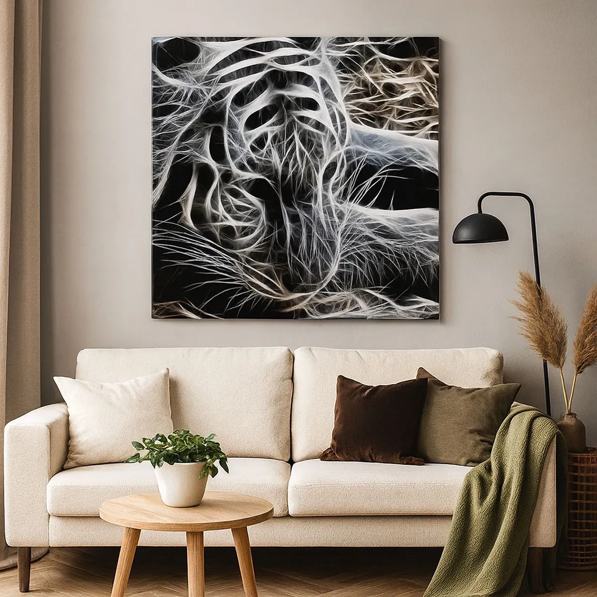 Obraz na płótnie - Studium kociej lekkości - 30x30 cm