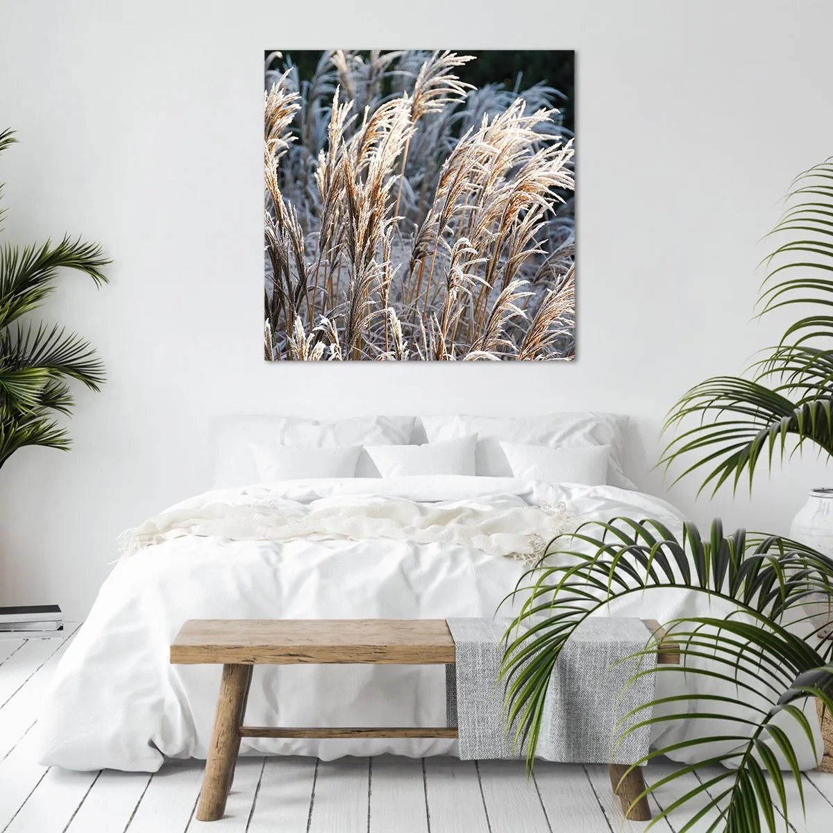 Obraz na płótnie - Szronem ustrojone - 60x60 cm