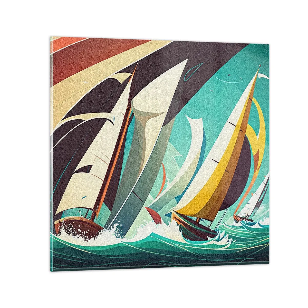 Obraz na szkle - Z żywiołami za pan brat - 60x60 cm