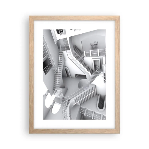 Plakat w ramie jasny dąb - Paradoksy przestrzeni - 30x40 cm
