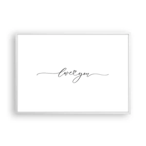 Plakat w białej ramie - Czarno na białym - 100x70 cm