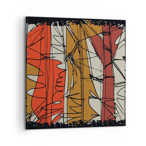 Obraz na płótnie - Kompozycja spontaniczna - 60x60 cm