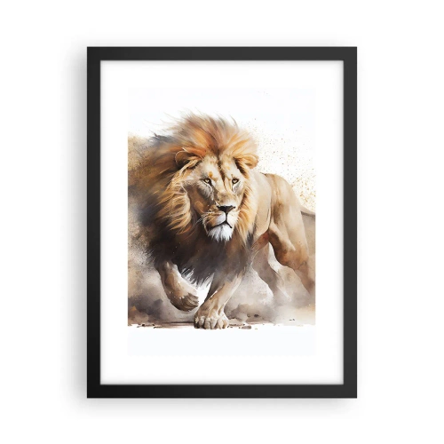 Plakat w czarnej ramie - Król ruszył - 30x40 cm