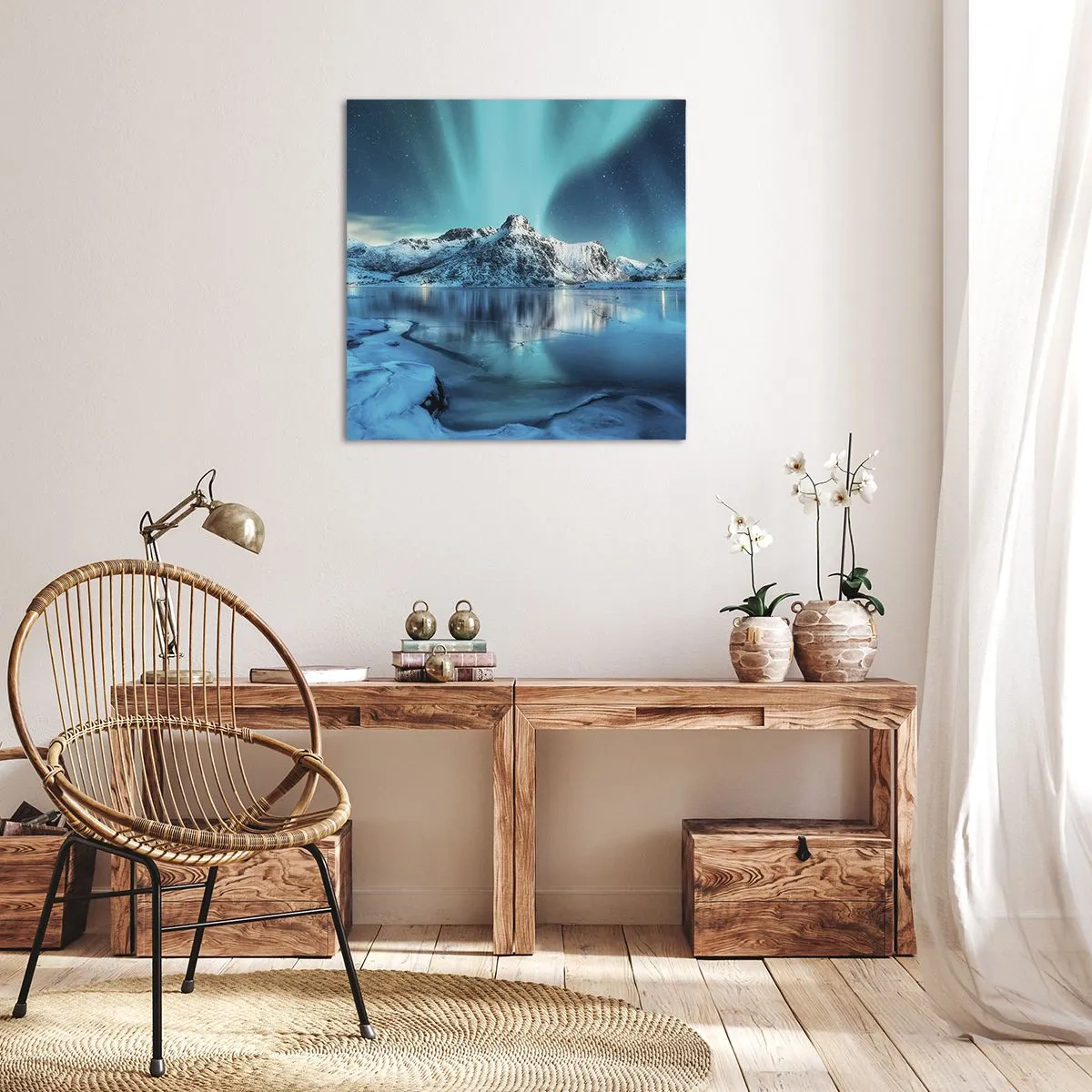 Obraz na płótnie - Noc światła - 70x70 cm