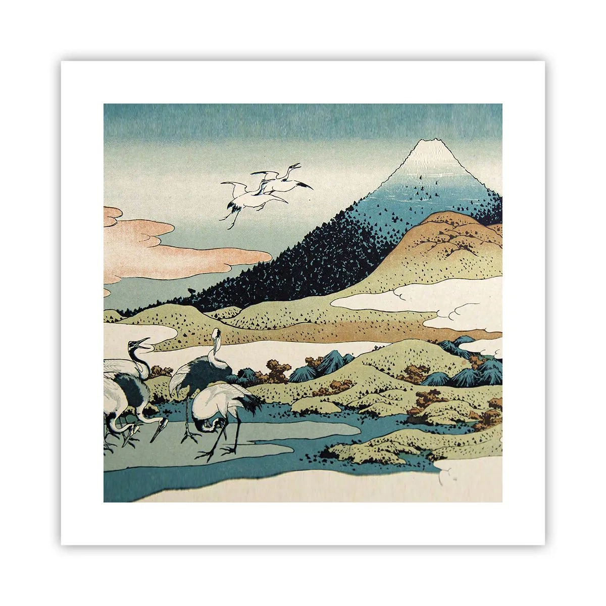 Plakat - W japońskim duchu - 40x40 cm