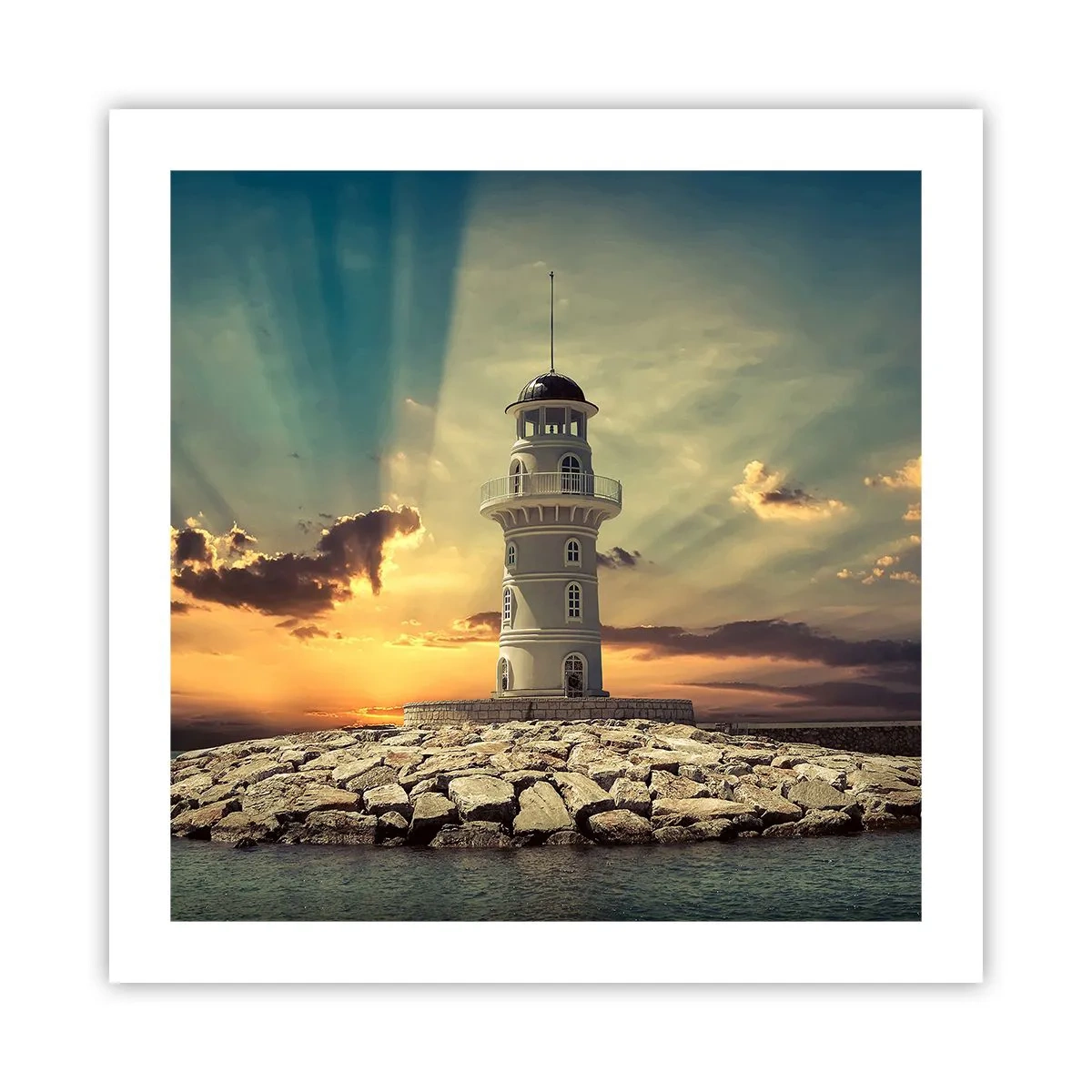 Plakat - Światło - Dobro - Piękno - 50x50 cm