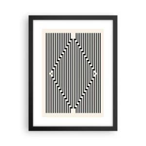 Plakat w czarnej ramie - Geometryczna iluzja - 30x40 cm