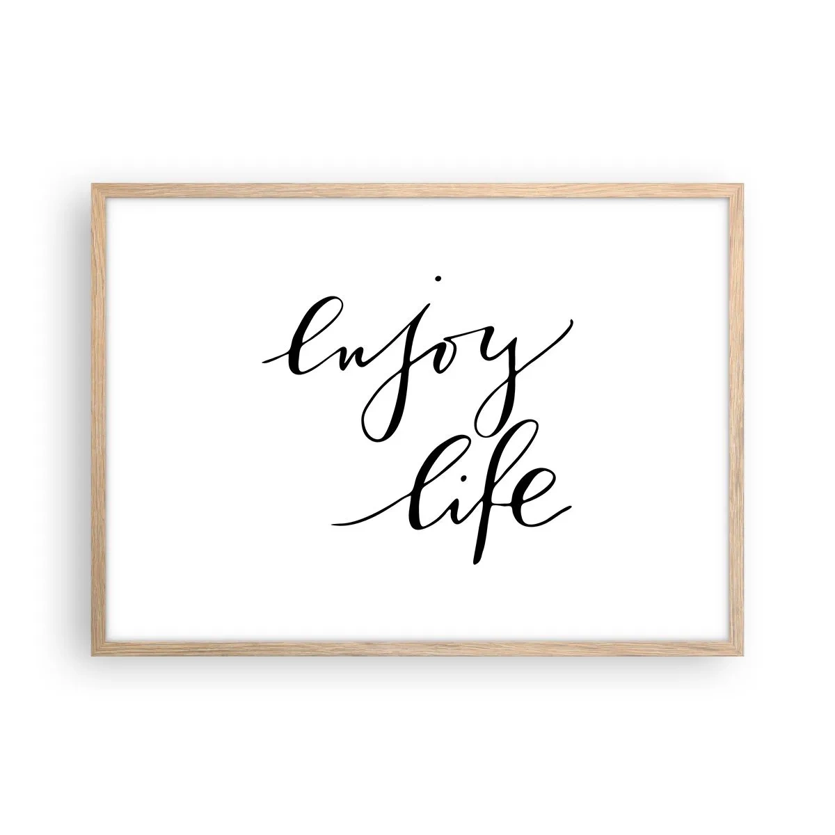 Plakat w ramie jasny dąb - Nic dodać… - 70x50 cm