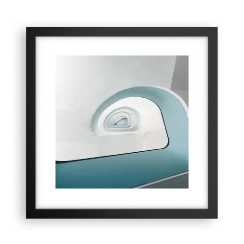 Plakat w czarnej ramie - Do dna błękitu - 30x30 cm