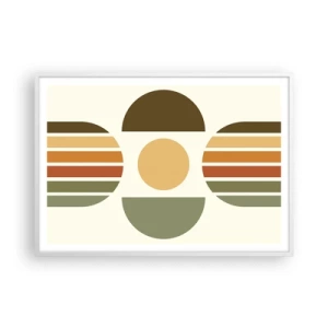 Plakat w białej ramie - W kolorach ziemi - 100x70 cm