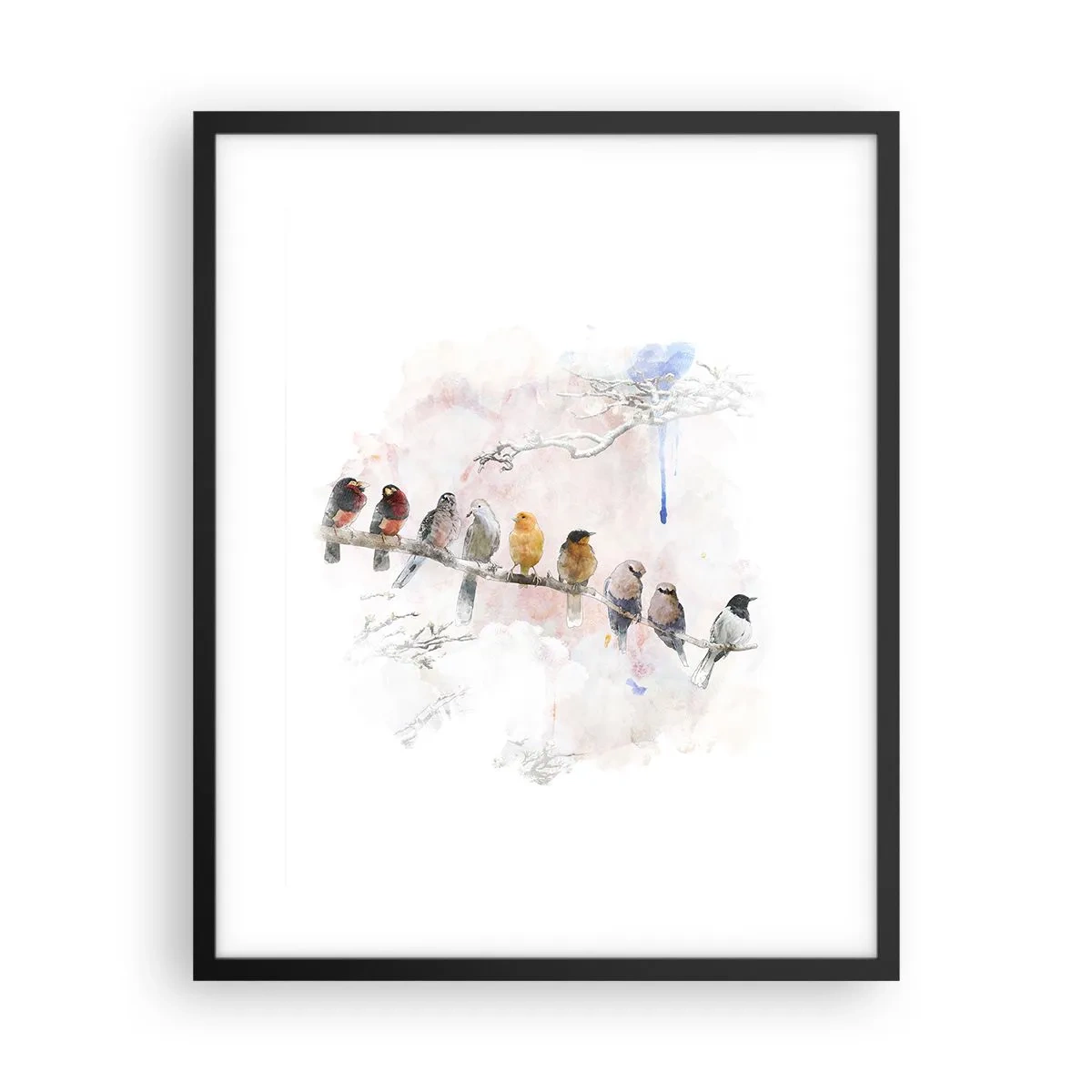 Plakat w czarnej ramie - Skrzydlate spotkanie - 40x50 cm