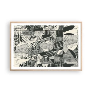 Plakat w ramie jasny dąb - Dynamika współczesności - 91x61 cm