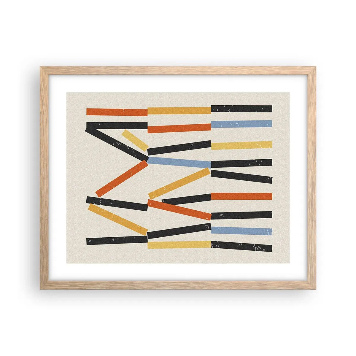 Plakat w ramie jasny dąb - Kompozycja na poziomie - 50x40 cm