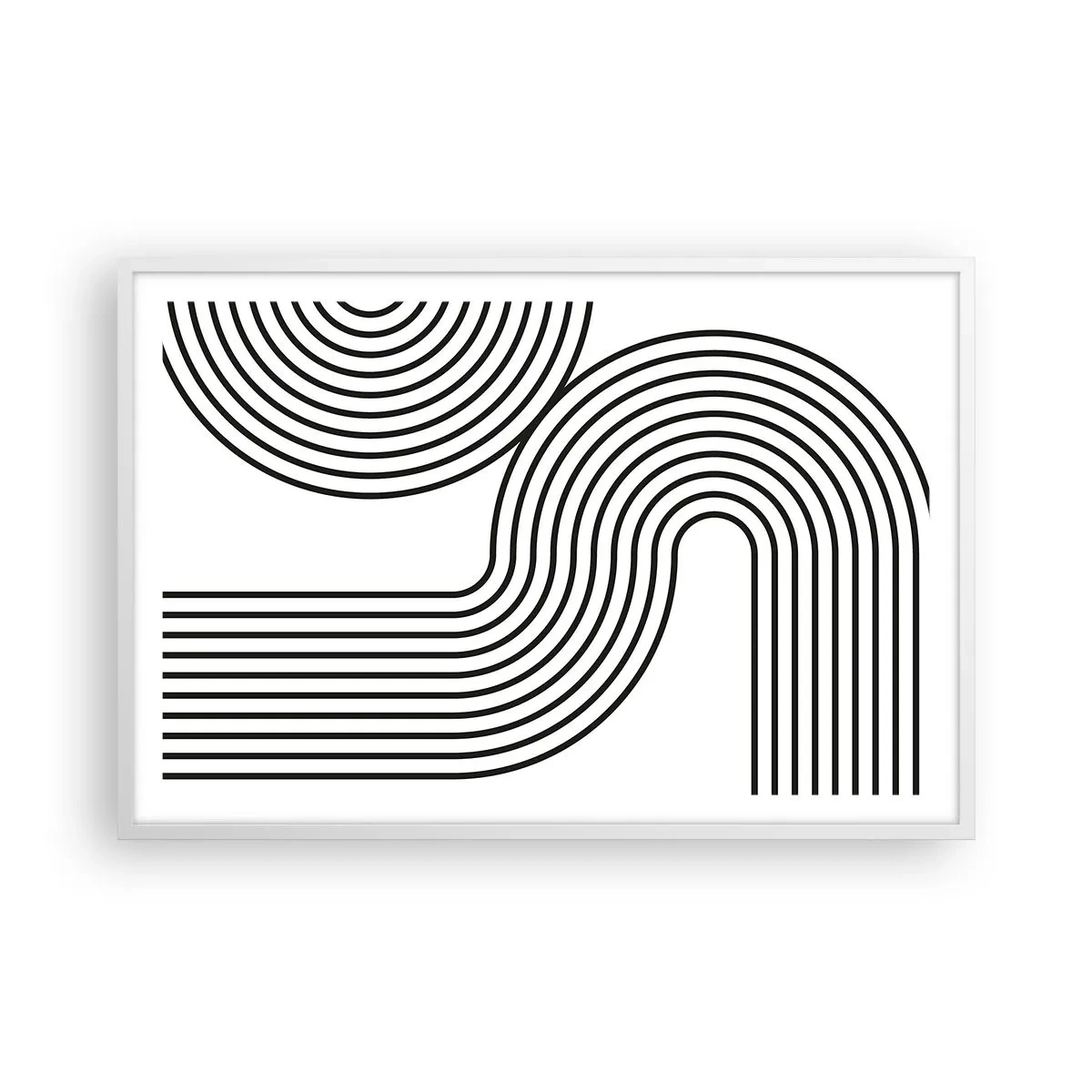 Plakat w białej ramie - Na zakręcie - 91x61 cm