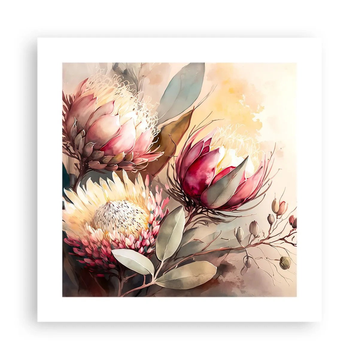 Plakat - Z profilu i en face - 40x40 cm