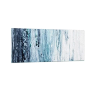 Obraz na szkle - Sople błękitu - 100x40 cm