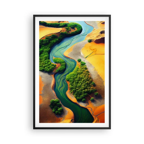 Plakat w czarnej ramie - Życiodajna rzeka - 61x91 cm