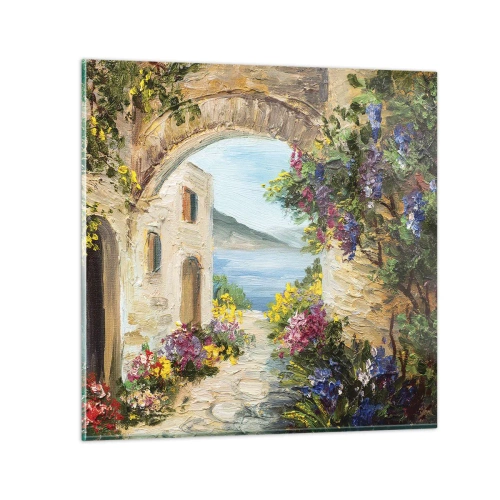 Obraz na szkle - Urok nadmorskiej prowincji - 30x30 cm