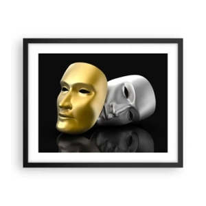 Plakat w czarnej ramie - Życie to jest teatr - 50x40 cm
