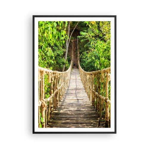 Plakat w czarnej ramie - Zawieszony w zieleni - 70x100 cm