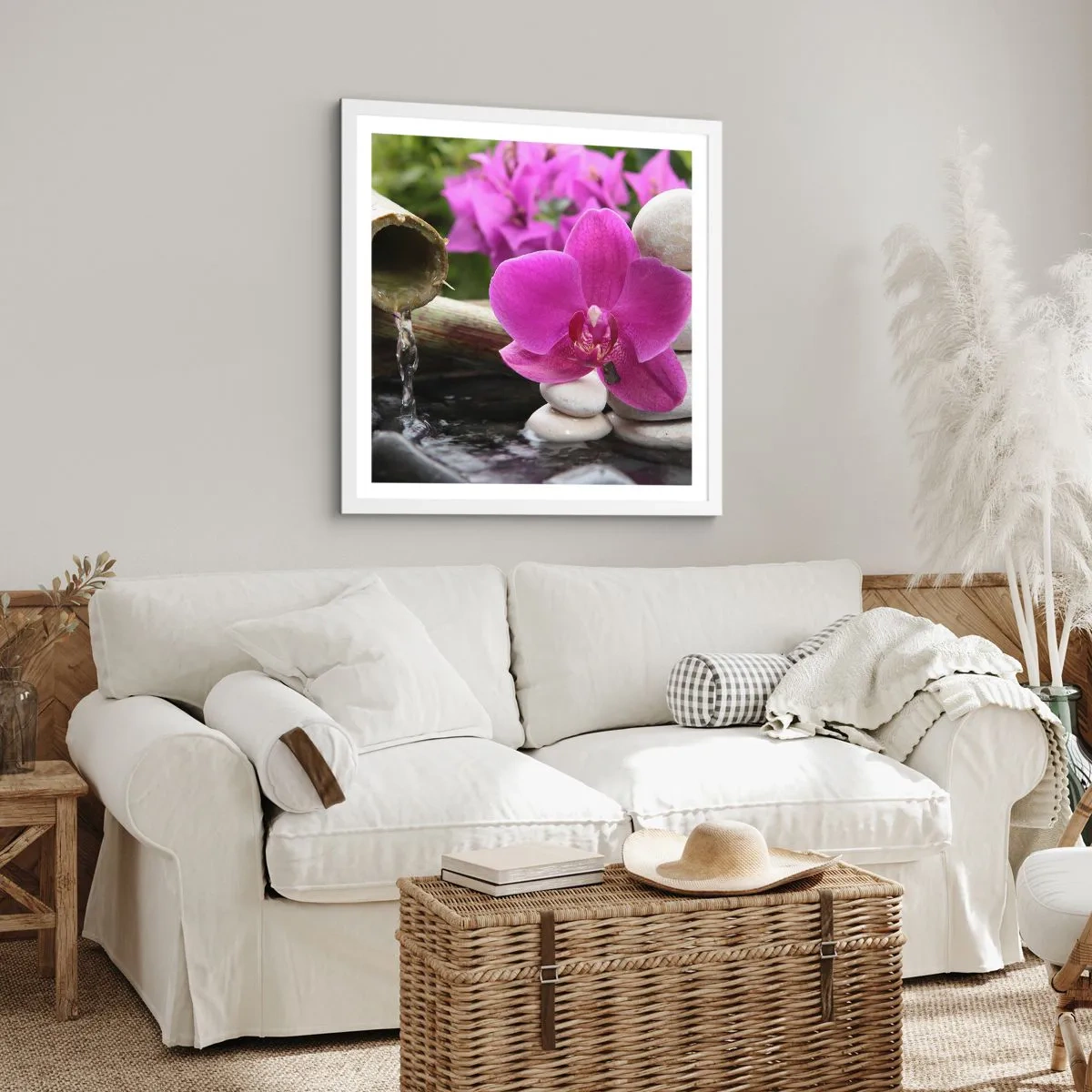 Plakat w białej ramie - Już odpoczywasz - 40x40 cm