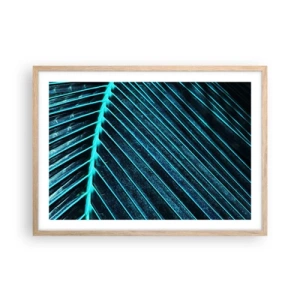 Plakat w ramie jasny dąb - Faktura zieleni - 70x50 cm