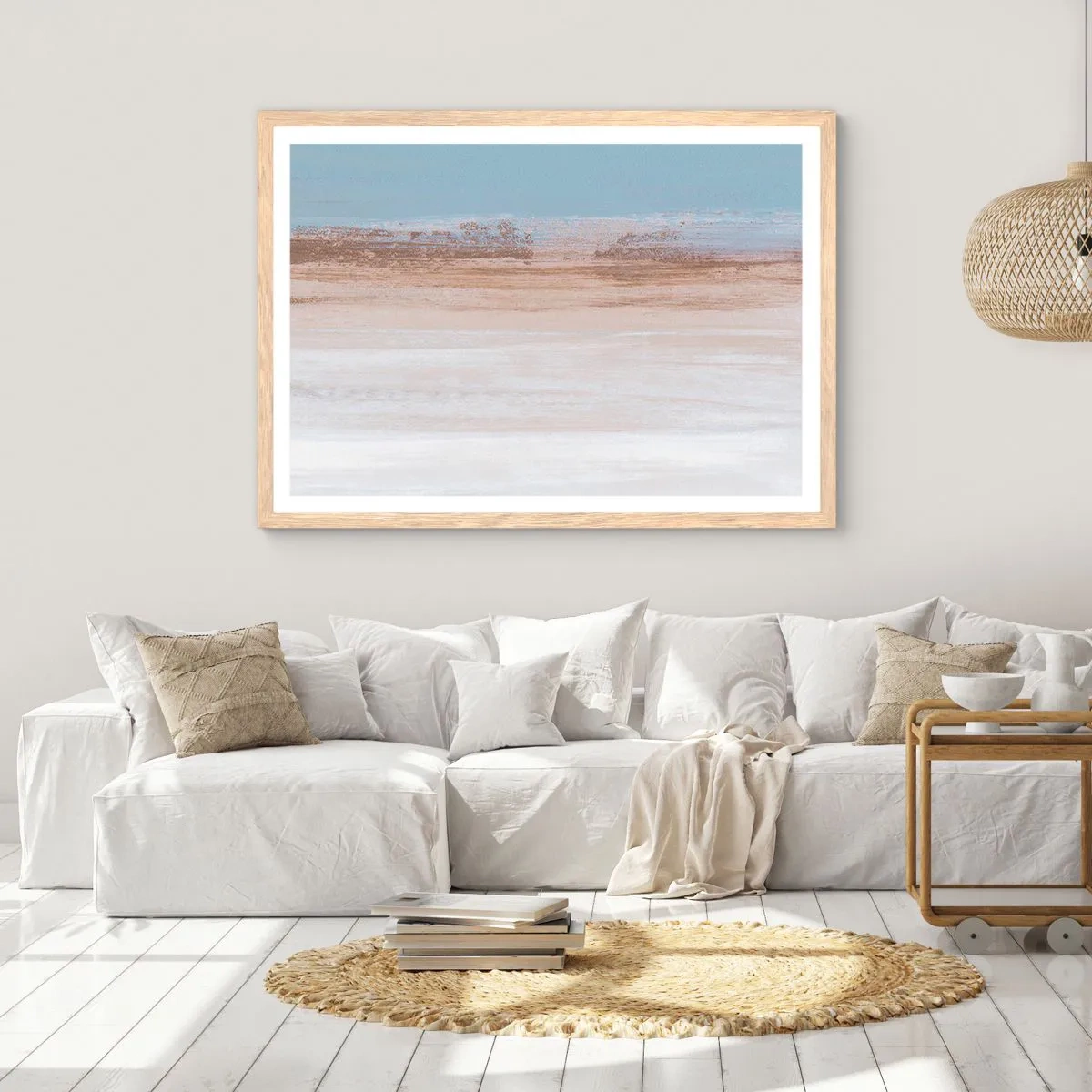 Plakat w ramie jasny dąb - Niejednoznaczny pejzaż - 50x40 cm