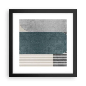 Plakat w czarnej ramie - Kompozycja na poziomie - 30x30 cm