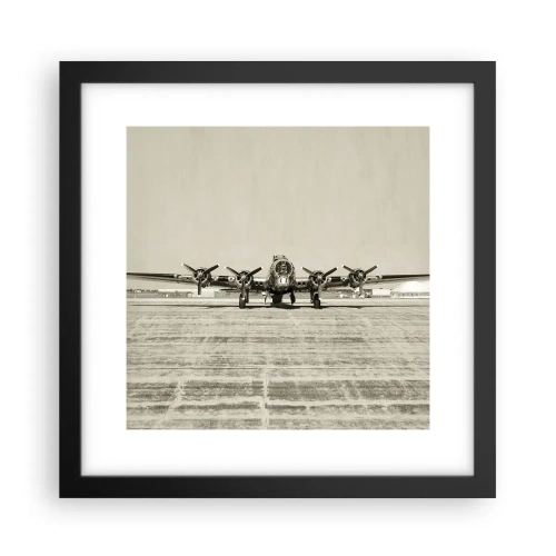 Plakat w czarnej ramie - Jak zawsze gotowy - 30x30 cm