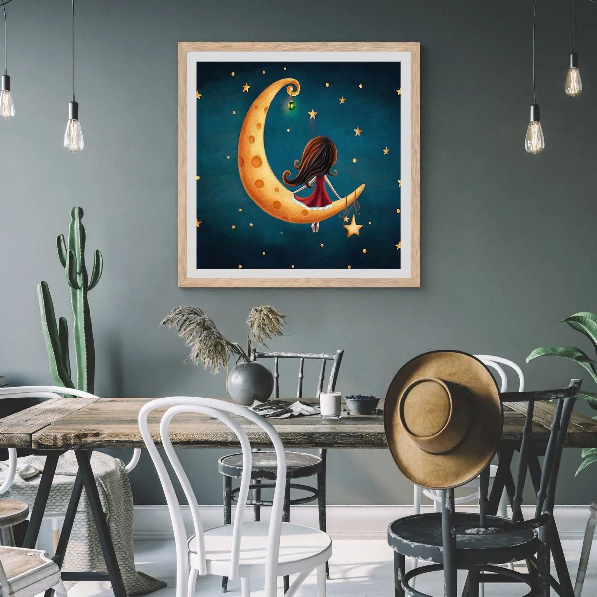 Plakat w ramie jasny dąb - Pewnego razu… - 40x40 cm