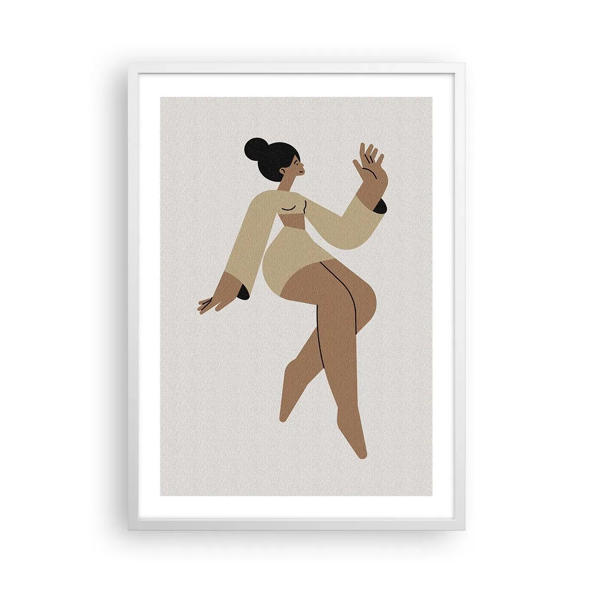 Plakat w białej ramie - Kształt wdzięku - 50x70 cm