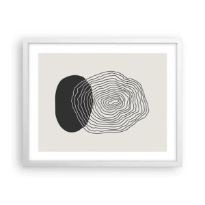 Plakat w białej ramie - Trwanie i drganie - 50x40 cm