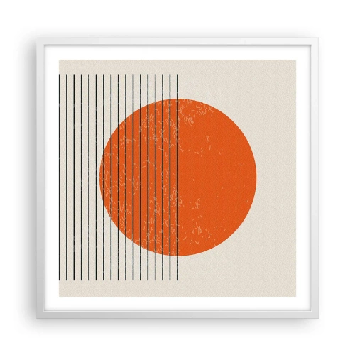 Plakat w białej ramie - Zawsze słońce - 60x60 cm