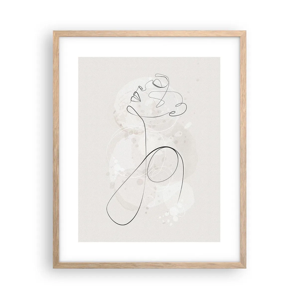 Plakat w ramie jasny dąb - Spirala piękna - 40x50 cm