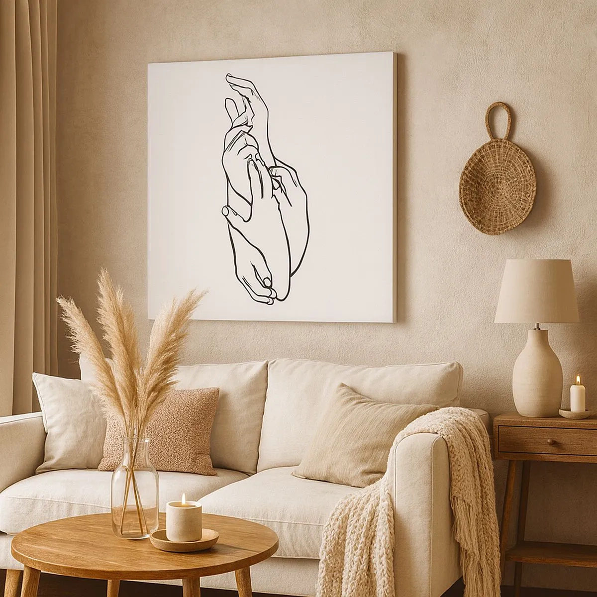 Obraz na płótnie - Dobry dotyk - 30x30 cm