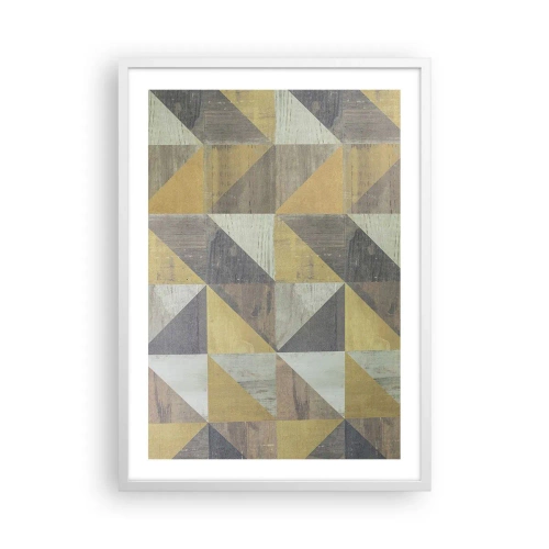 Plakat w białej ramie - Pod kątem trójkąta - 50x70 cm