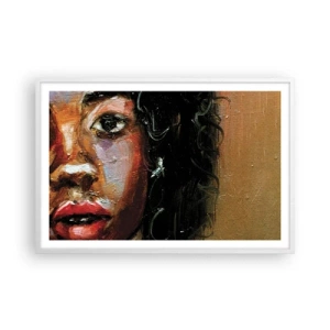 Plakat w białej ramie - Czerń i blask - 91x61 cm