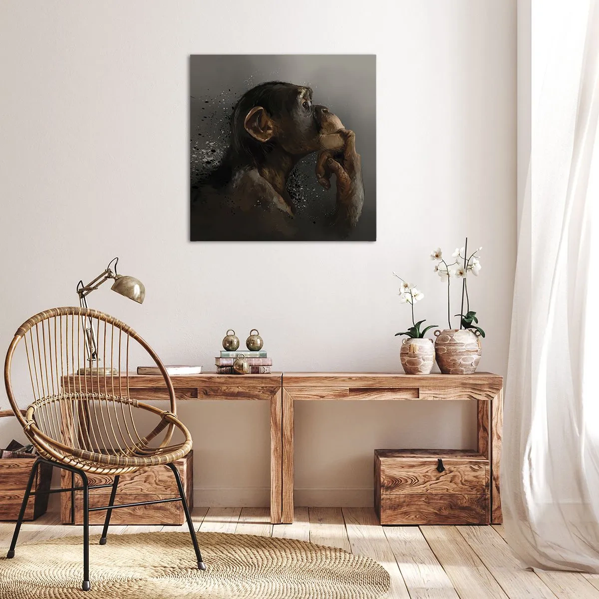 Obraz na płótnie - Z pewnością myśliciel - 40x40 cm