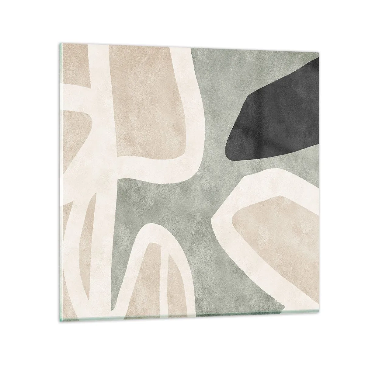 Obraz na szkle - Kompozycja z motywem czerni - 30x30 cm