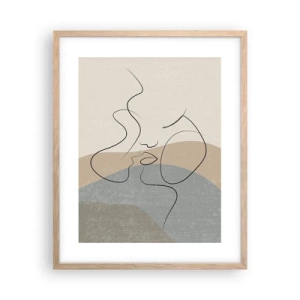 Plakat w ramie jasny dąb - Jak muśnięcie pędzlem - 40x50 cm