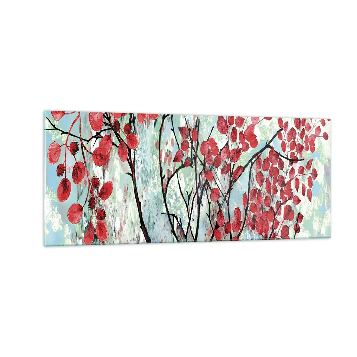 Obraz na szkle - Drzewo w szkarłacie - 100x40 cm